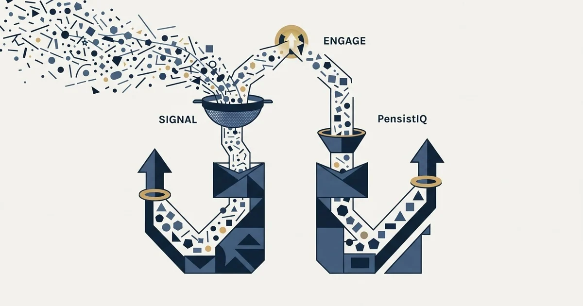 Editorial illustration for Amplemarket vs PersistIQ