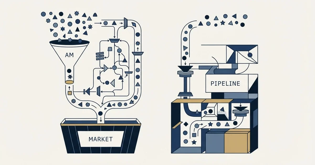 Editorial illustration for Amplemarket vs Pipeline CRM