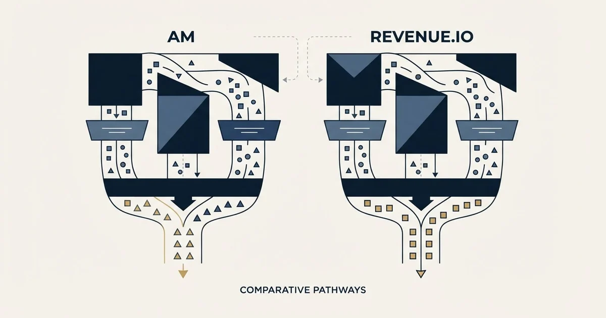 Editorial illustration for Amplemarket vs Revenue.io