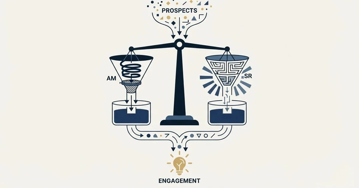 Editorial illustration for Amplemarket vs SalesRobot
