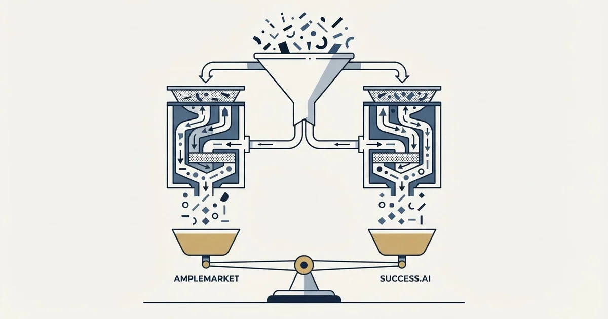 Editorial illustration for Amplemarket vs Success.ai