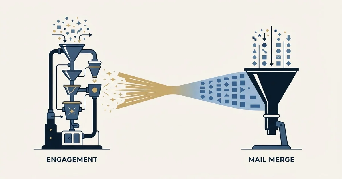 Editorial illustration for Amplemarket vs Yet Another Mail Merge