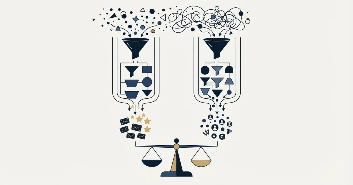 Editorial illustration for Anymail Finder vs Clearbit