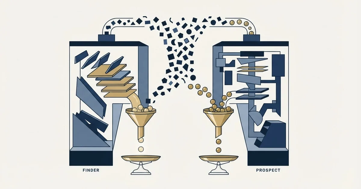 Editorial illustration for Anymail Finder vs GetProspect