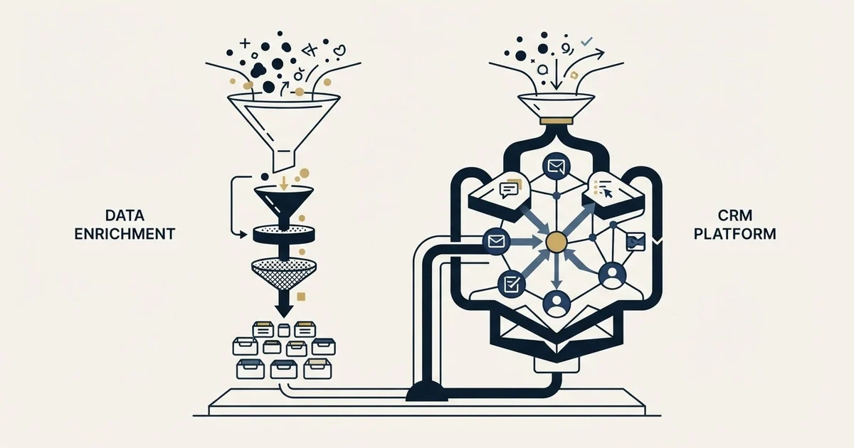 Editorial illustration for Anymail Finder vs Kylas