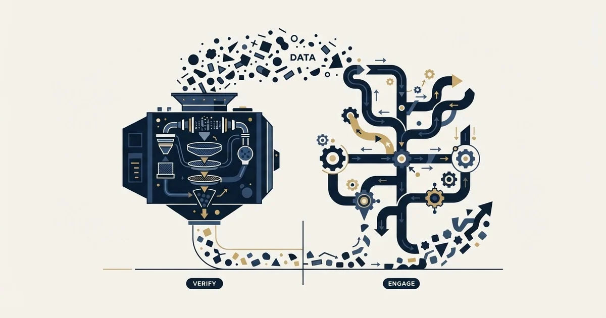 Editorial illustration for Anymail Finder vs La Growth Machine