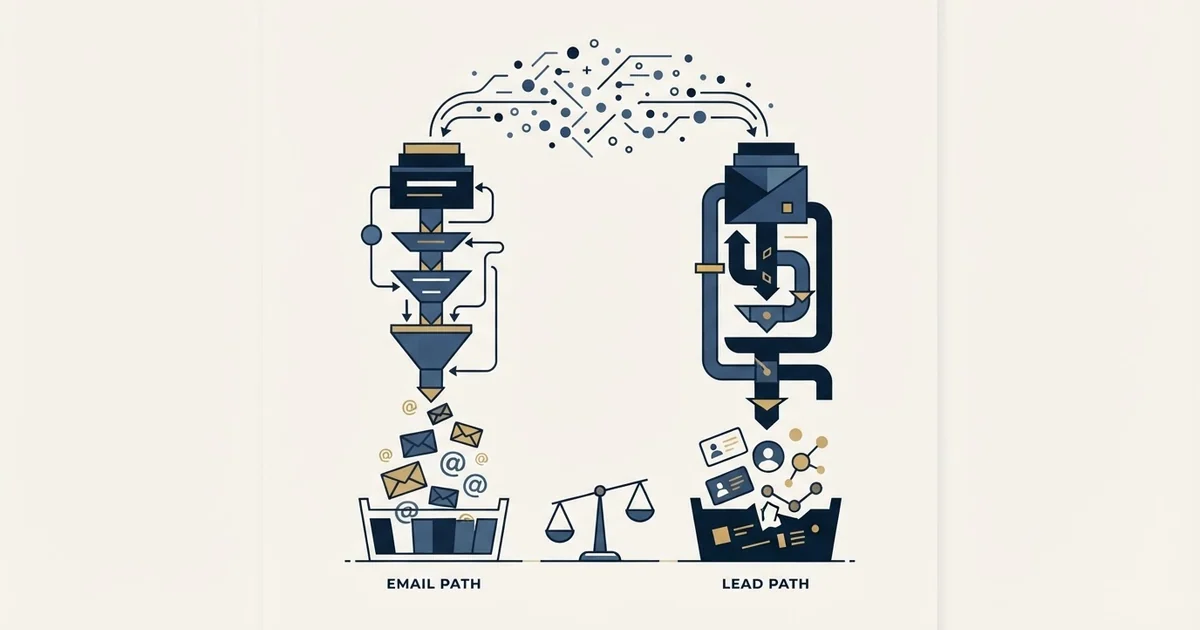 Editorial illustration for Anymail Finder vs Lead411