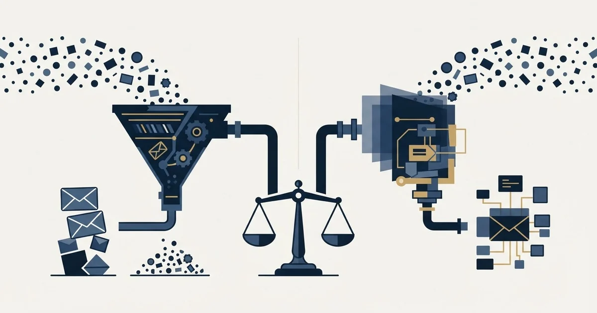 Editorial illustration for Anymail Finder vs LeadMagic