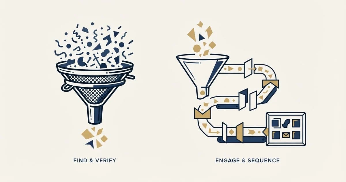 Editorial illustration for Anymail Finder vs Meet Alfred