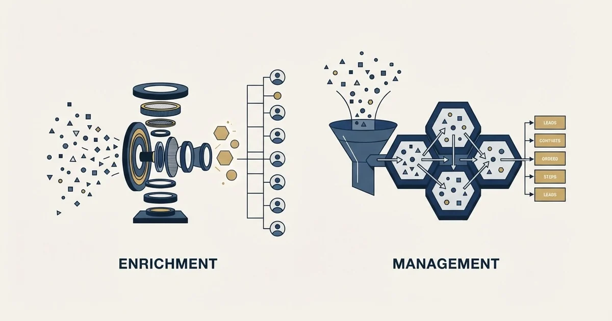 Editorial illustration for Anymail Finder vs Pipeline CRM
