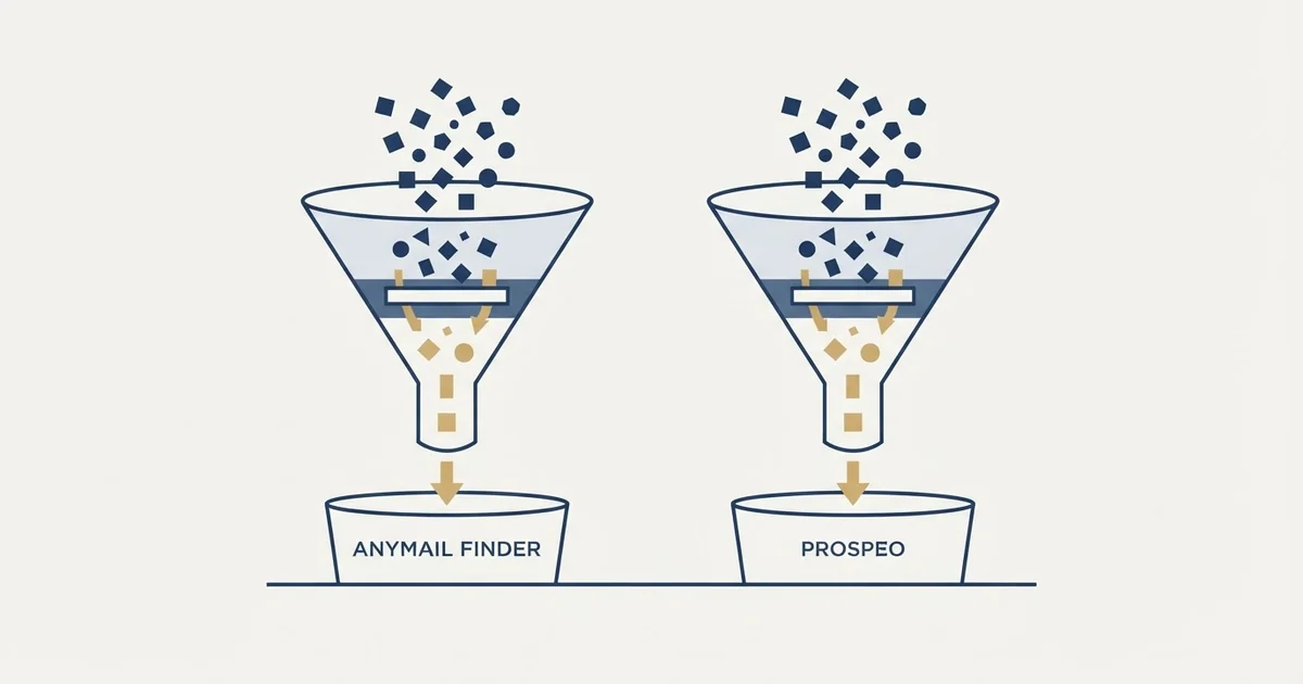 Editorial illustration for Anymail Finder vs Prospeo