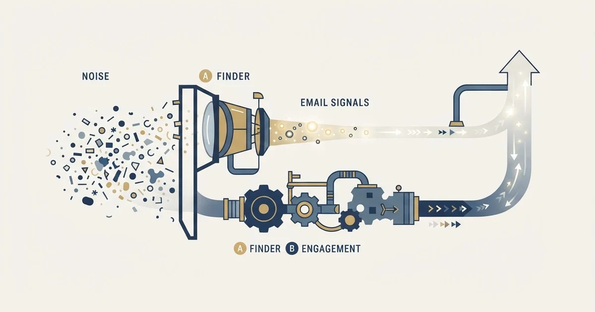 Editorial illustration for Anymail Finder vs Salesloft