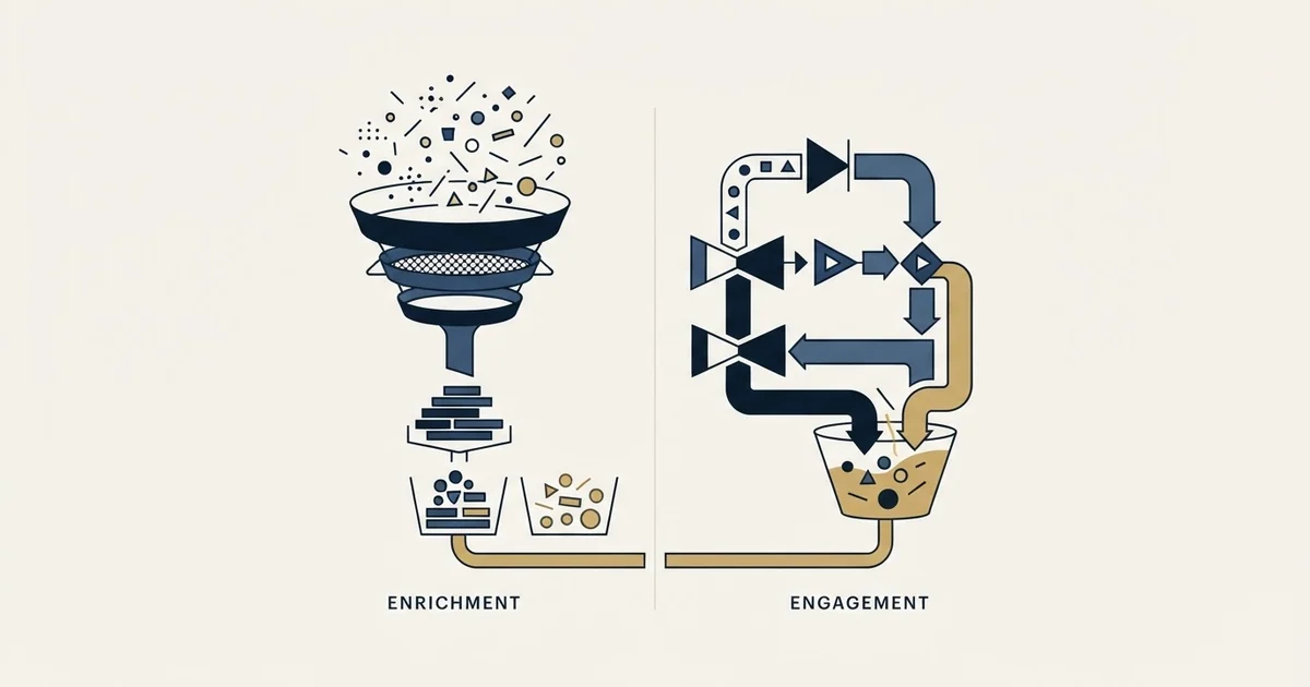 Editorial illustration for Anymail Finder vs Vanillasoft