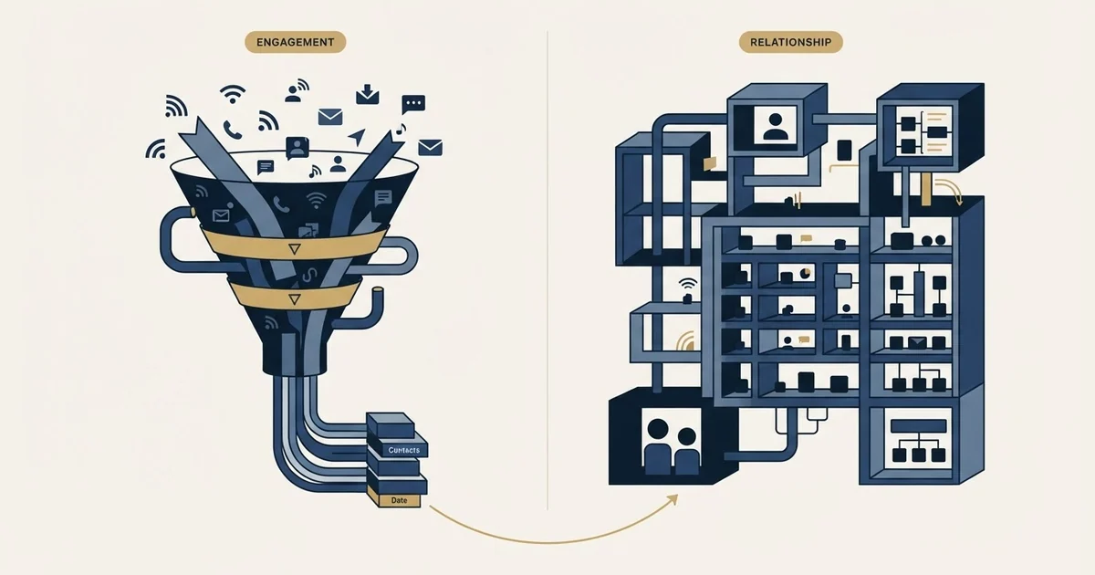 Editorial illustration for Apollo.io vs Attio