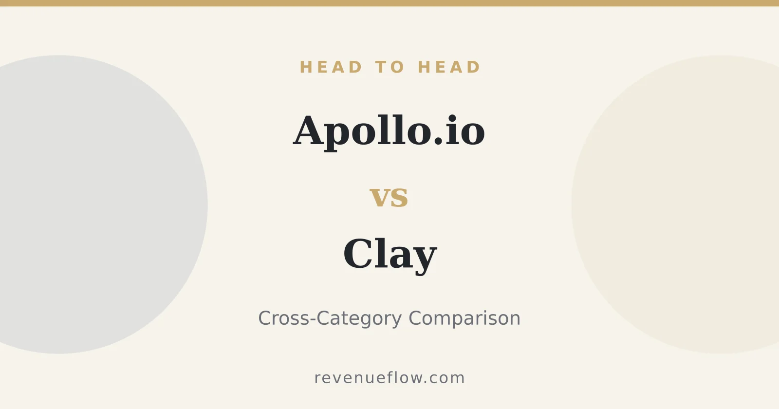 Branded cover: Apollo.io vs Clay: Cross-Category Comparison