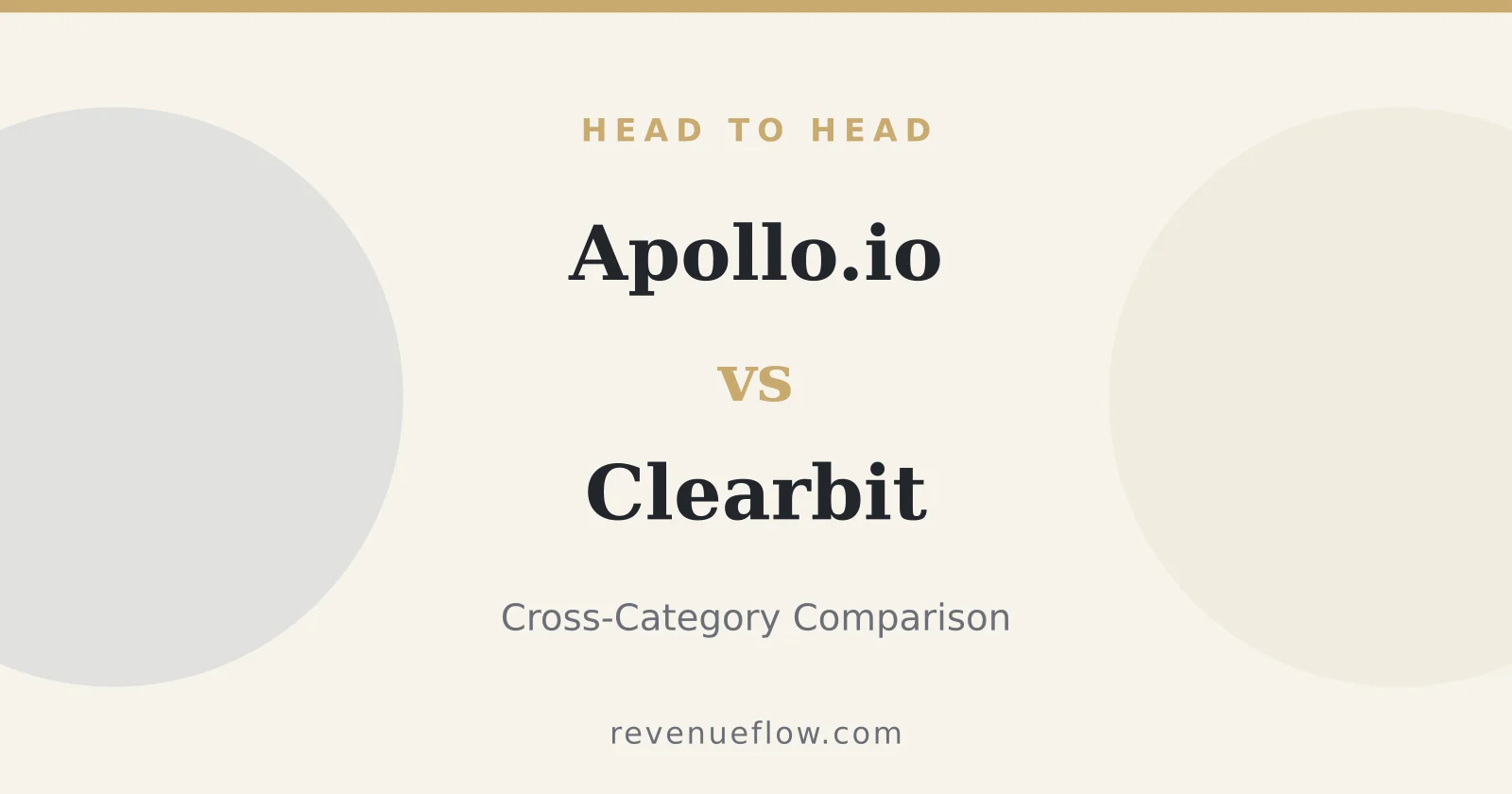 Branded cover: Apollo.io vs Clearbit: Cross-Category Comparison