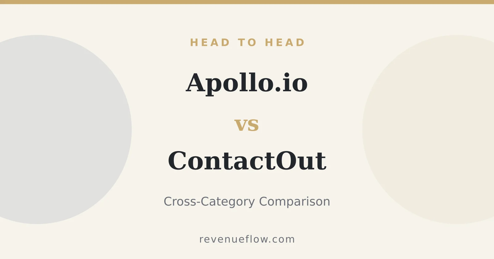Branded cover: Apollo.io vs ContactOut: Cross-Category Comparison