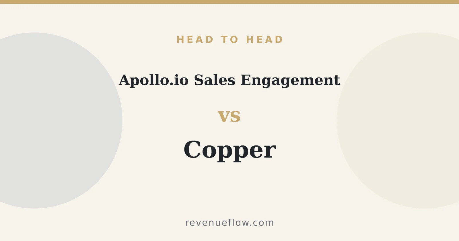 Branded cover: Apollo.io Sales Engagement vs Copper: Cross-Category Comparison