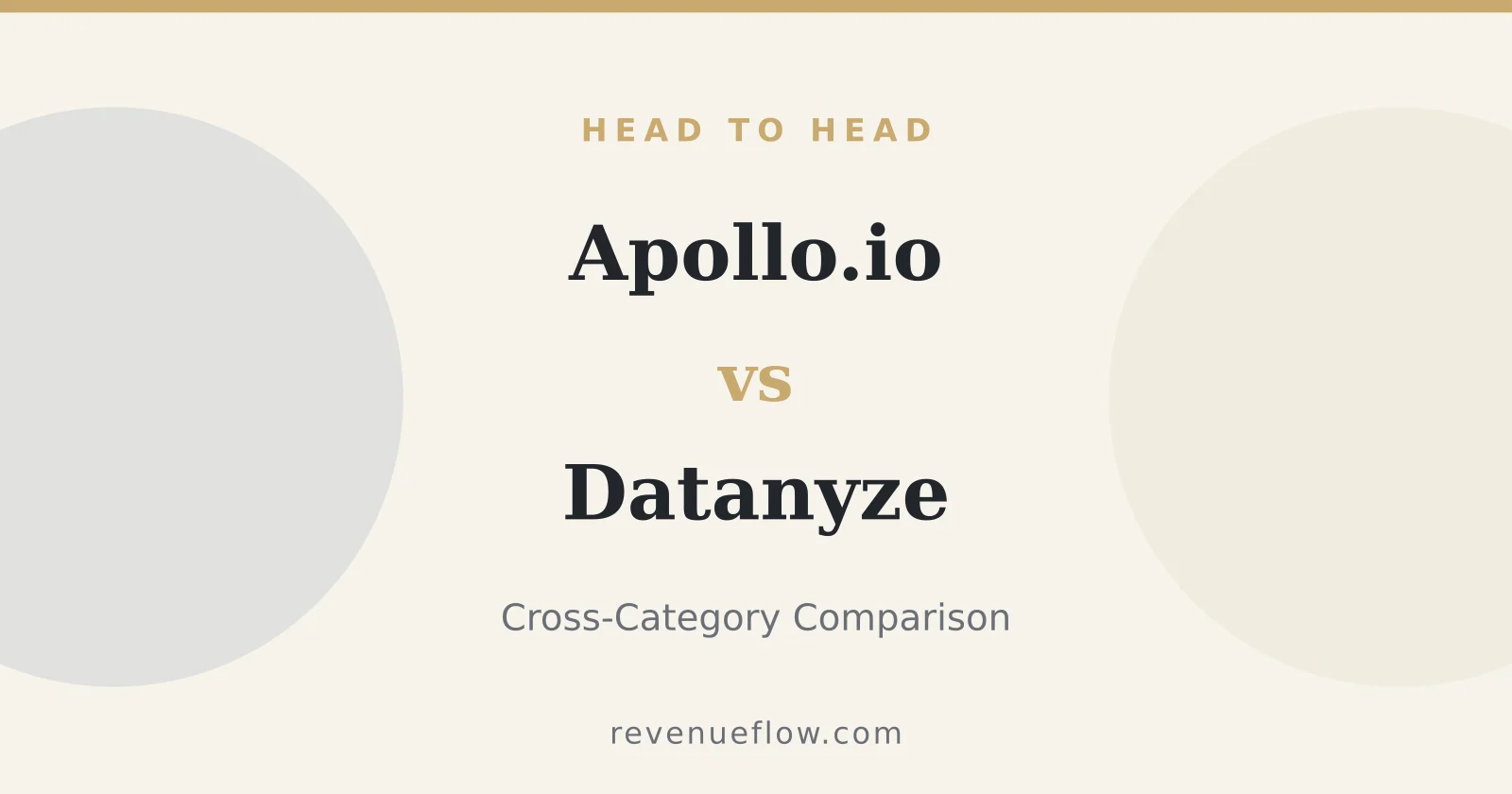 Branded cover: Apollo.io vs Datanyze: Cross-Category Comparison