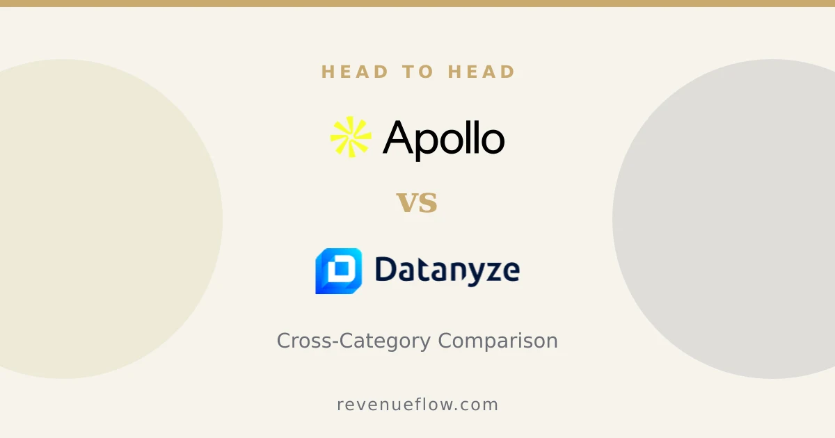 Branded cover: Apollo.io vs Datanyze: Cross-Category Comparison