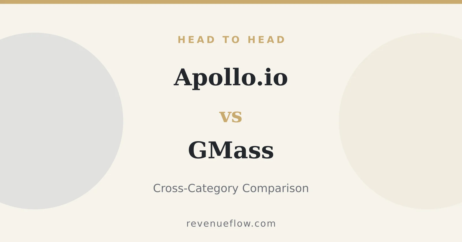 Branded cover: Apollo.io vs GMass: Cross-Category Comparison