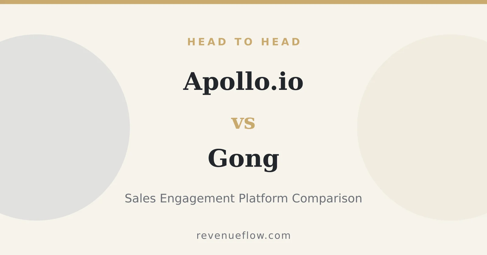 Branded cover: Apollo.io vs Gong: Sales Engagement Platform Comparison