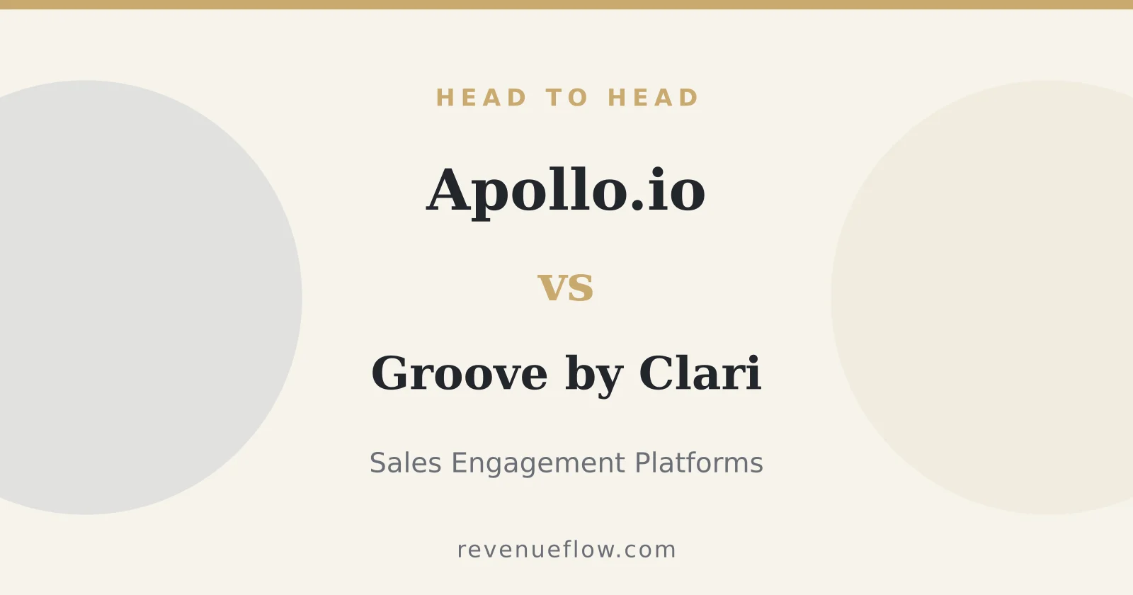 Branded cover: Apollo.io vs Groove by Clari: Sales Engagement Platform Comparison