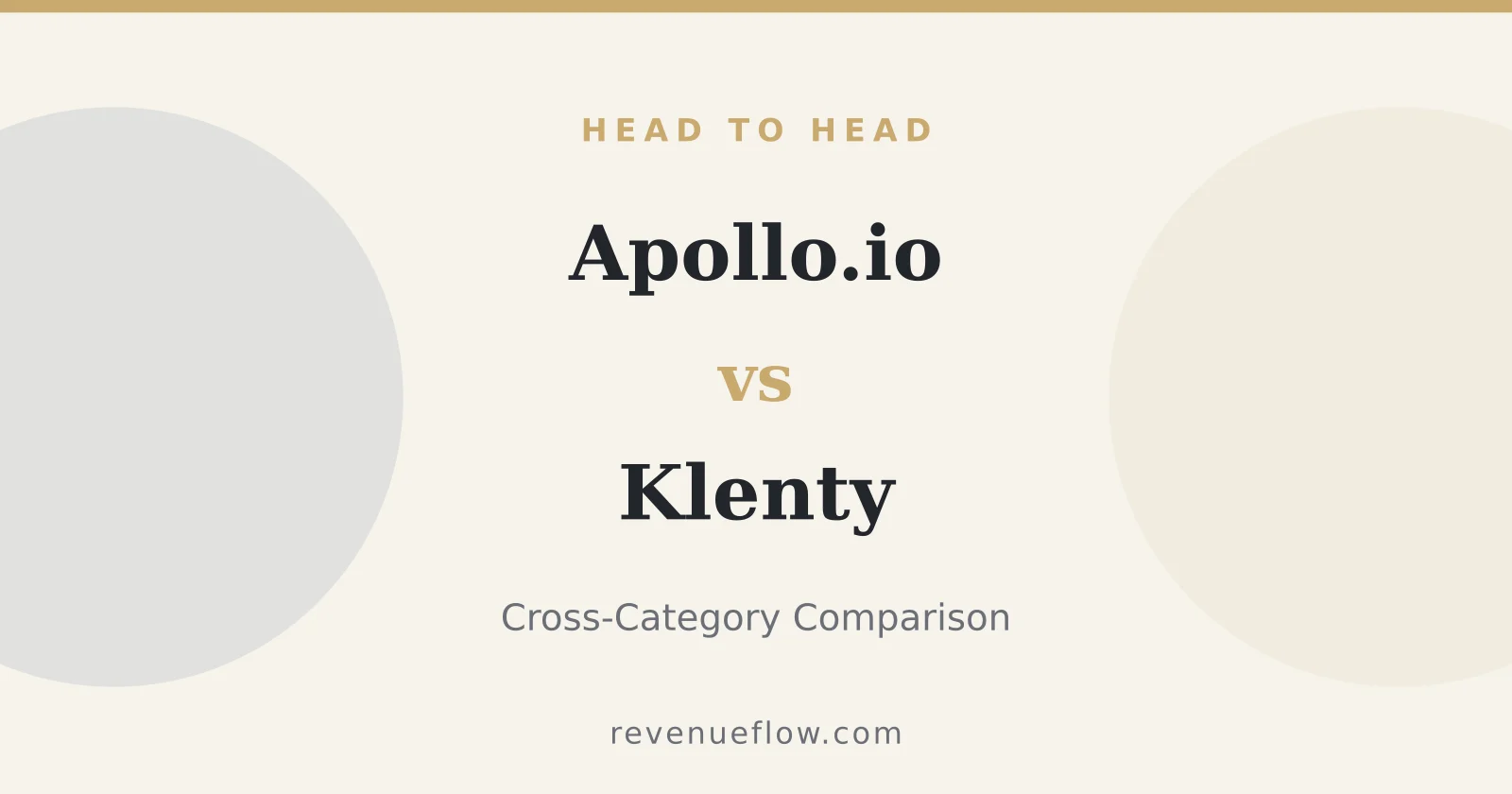 Branded cover: Apollo.io vs Klenty: Cross-Category Comparison