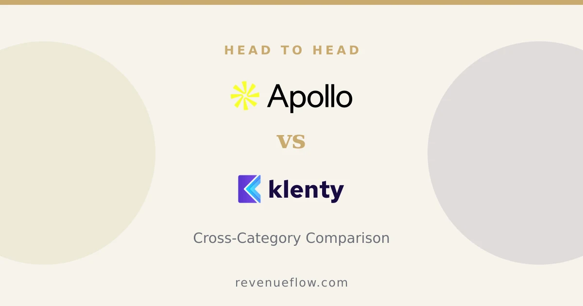 Branded cover: Apollo.io vs Klenty: Cross-Category Comparison