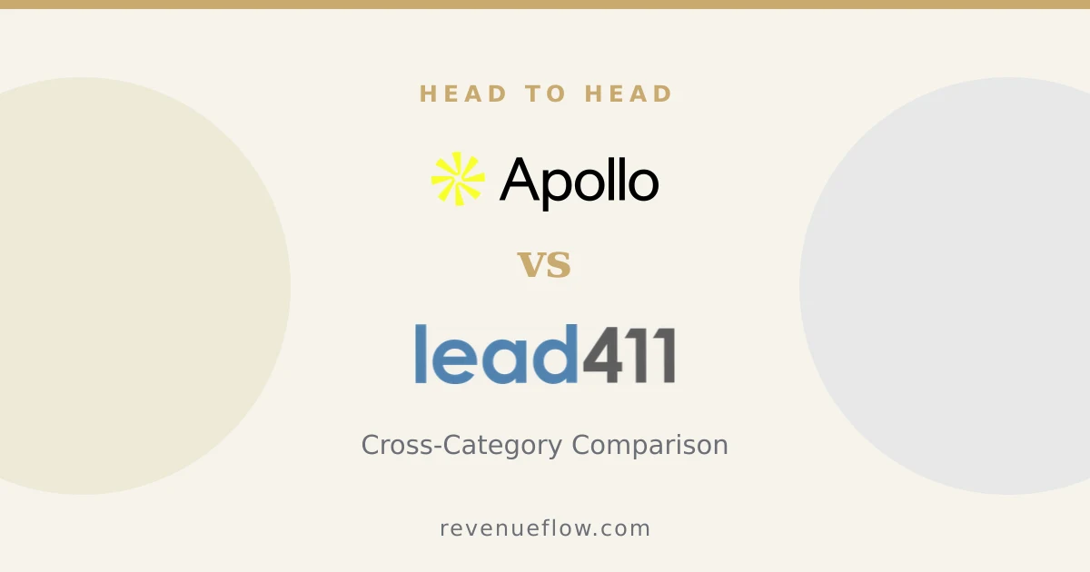 Branded cover: Apollo.io vs Lead411: Cross-Category Comparison