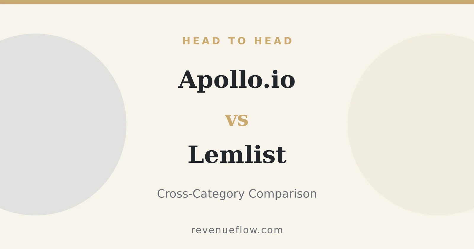 Branded cover: Apollo.io vs Lemlist: Cross-Category Comparison
