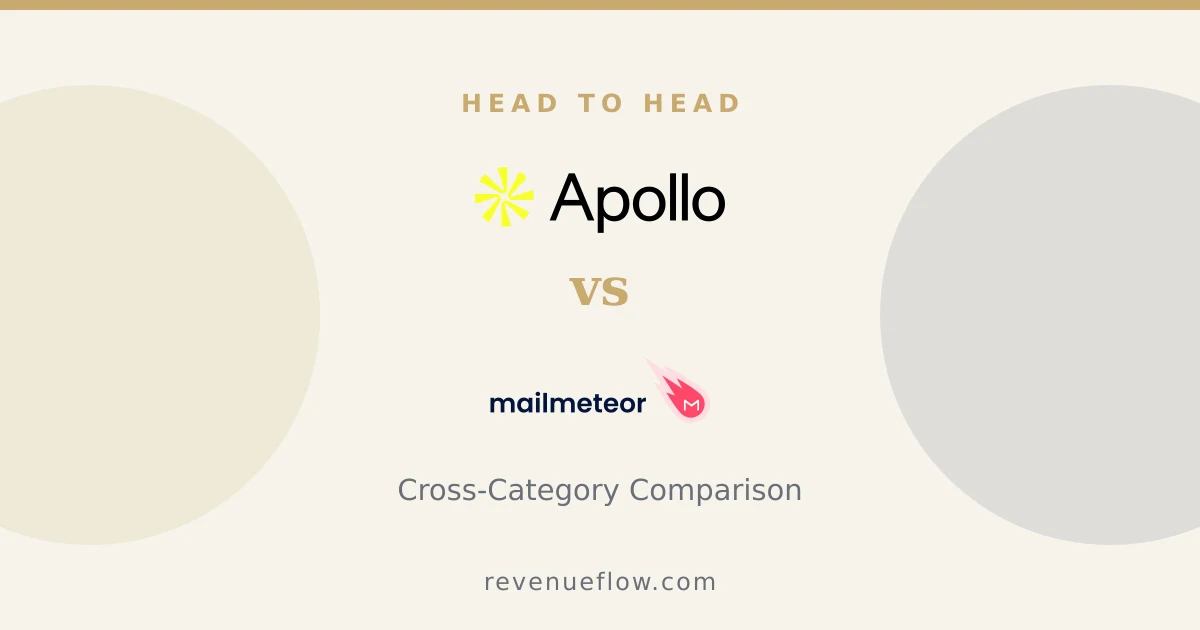 Branded cover: Apollo.io vs Mailmeteor: Cross-Category Comparison