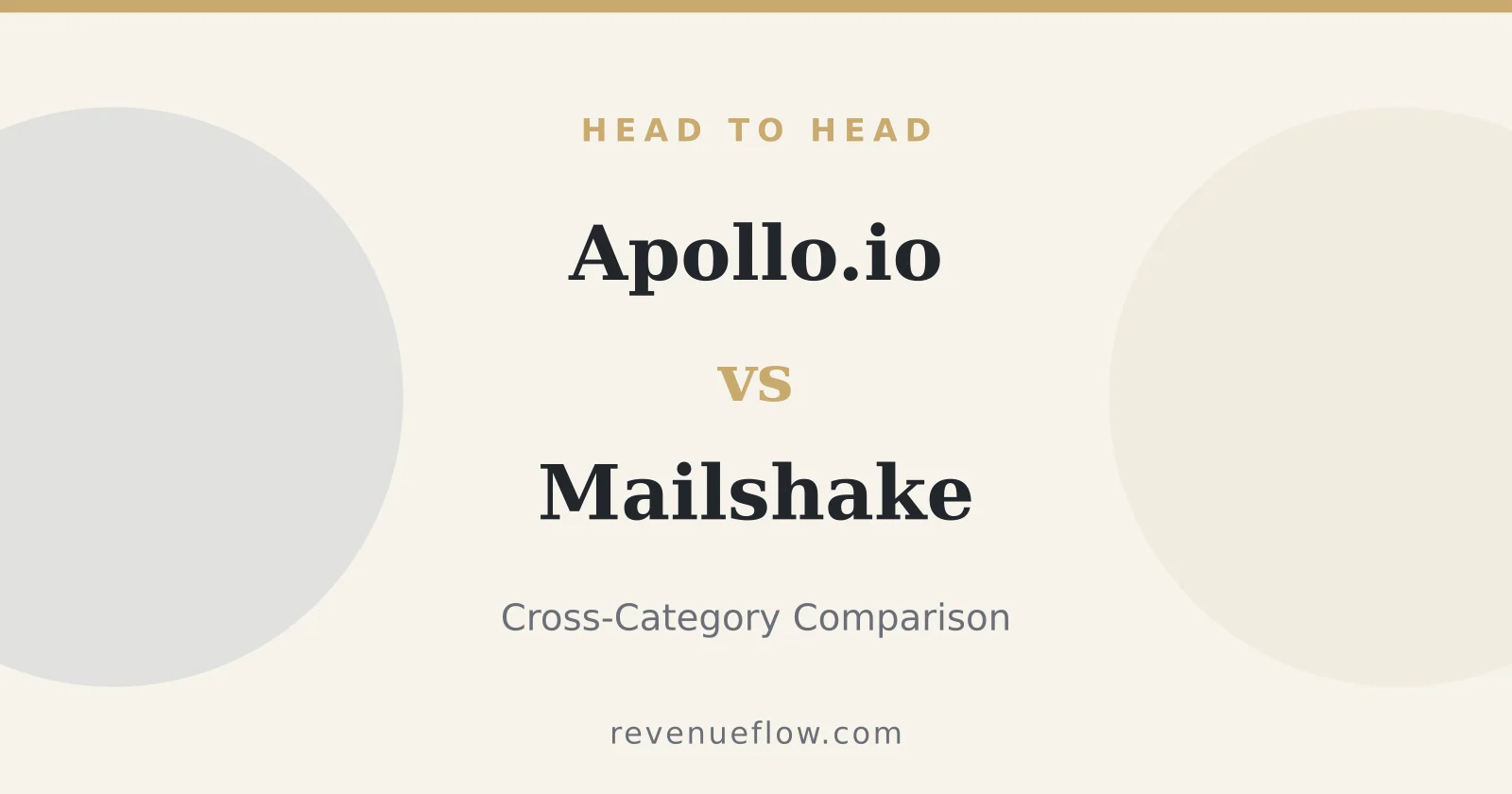 Branded cover: Apollo.io vs Mailshake: Cross-Category Comparison