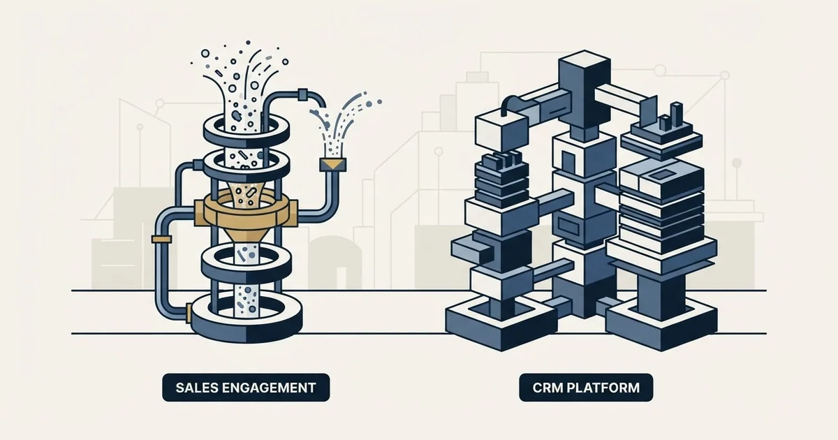 Editorial illustration for Apollo.io vs Microsoft Dynamics Sales
