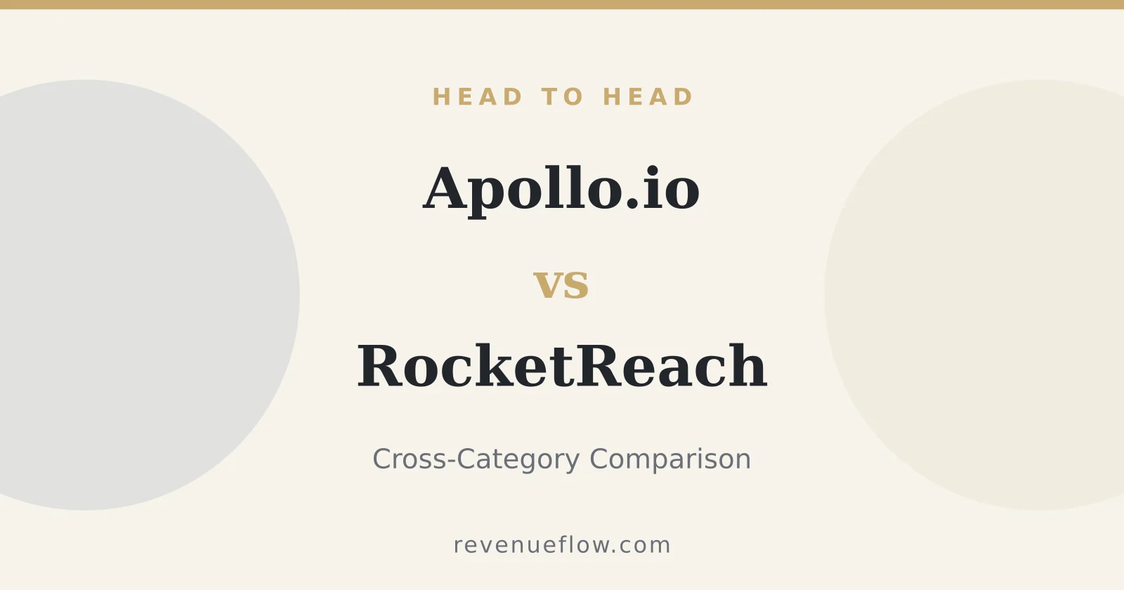 Branded cover: Apollo.io vs RocketReach: Cross-Category Comparison