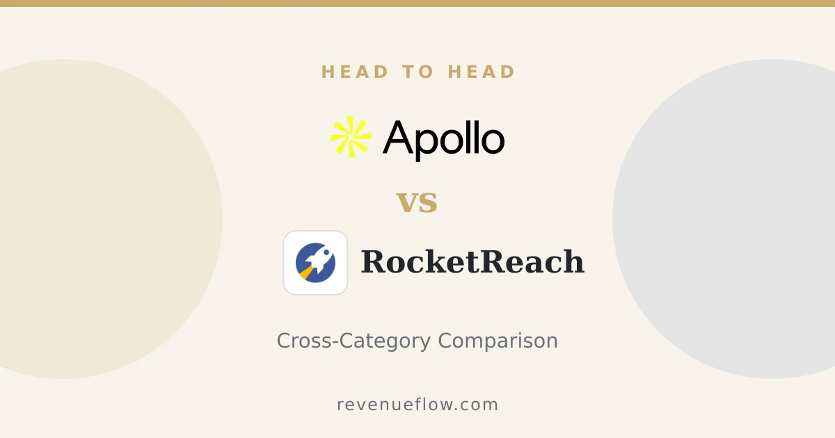Branded cover: Apollo.io vs RocketReach: Cross-Category Comparison