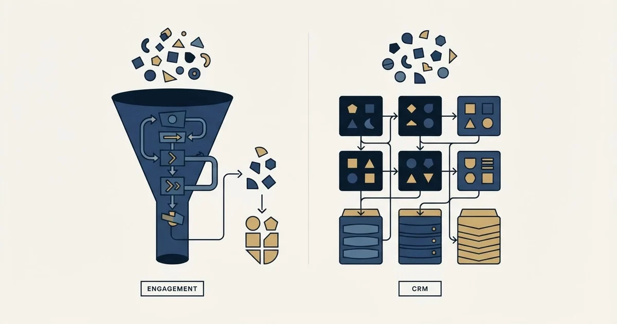 Editorial illustration for Apollo.io vs Salesflare