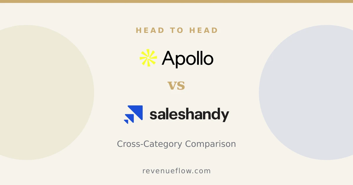 Branded cover: Apollo.io vs Saleshandy: Cross-Category Comparison