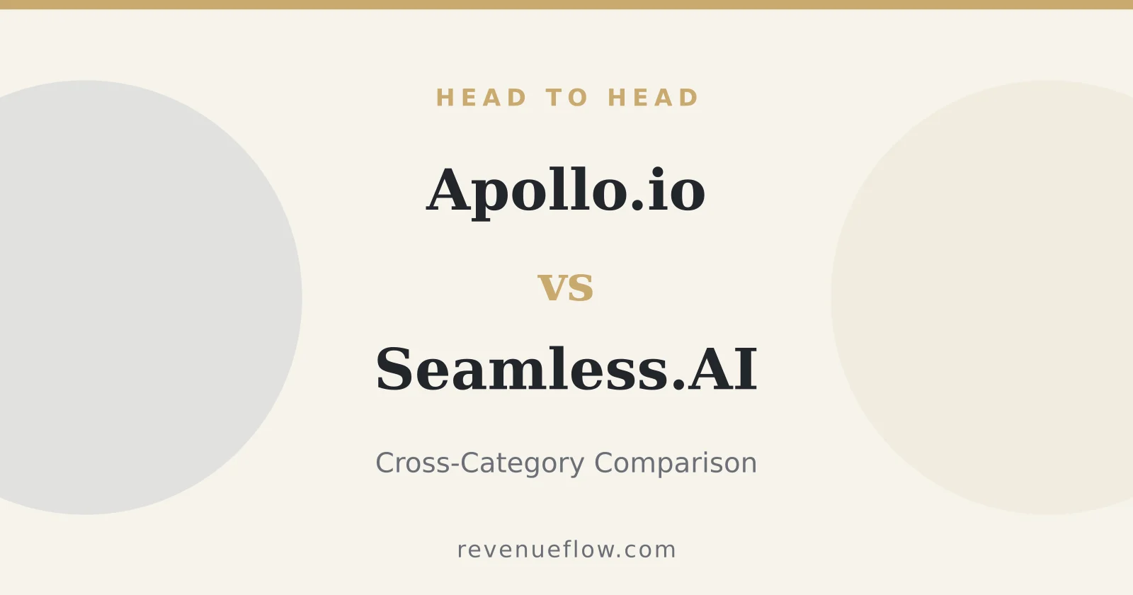 Branded cover: Apollo.io vs Seamless.AI: Cross-Category Comparison