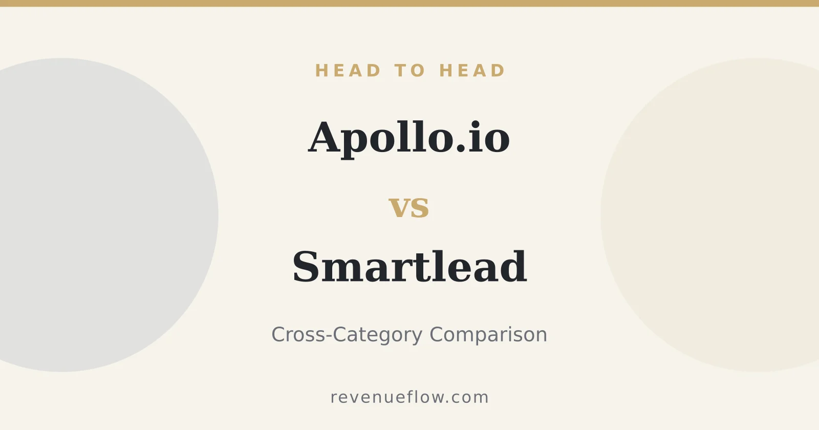 Branded cover: Apollo.io vs Smartlead: Cross-Category Comparison