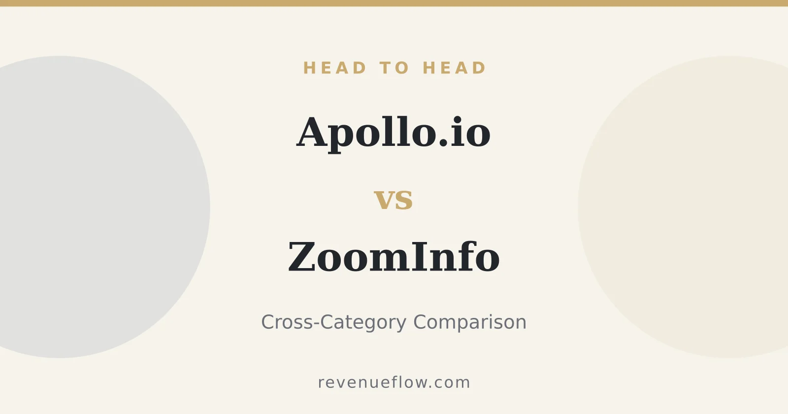 Branded cover: Apollo.io vs ZoomInfo: Cross-Category Comparison