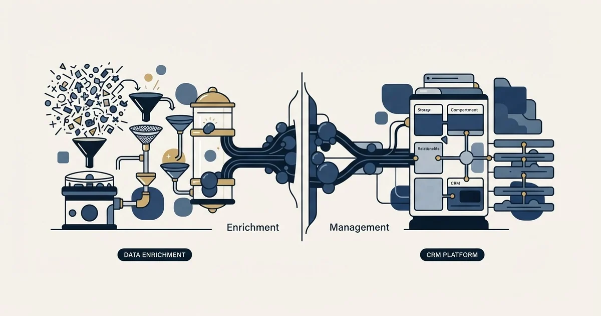 Editorial illustration for Apollo.io vs Capsule CRM