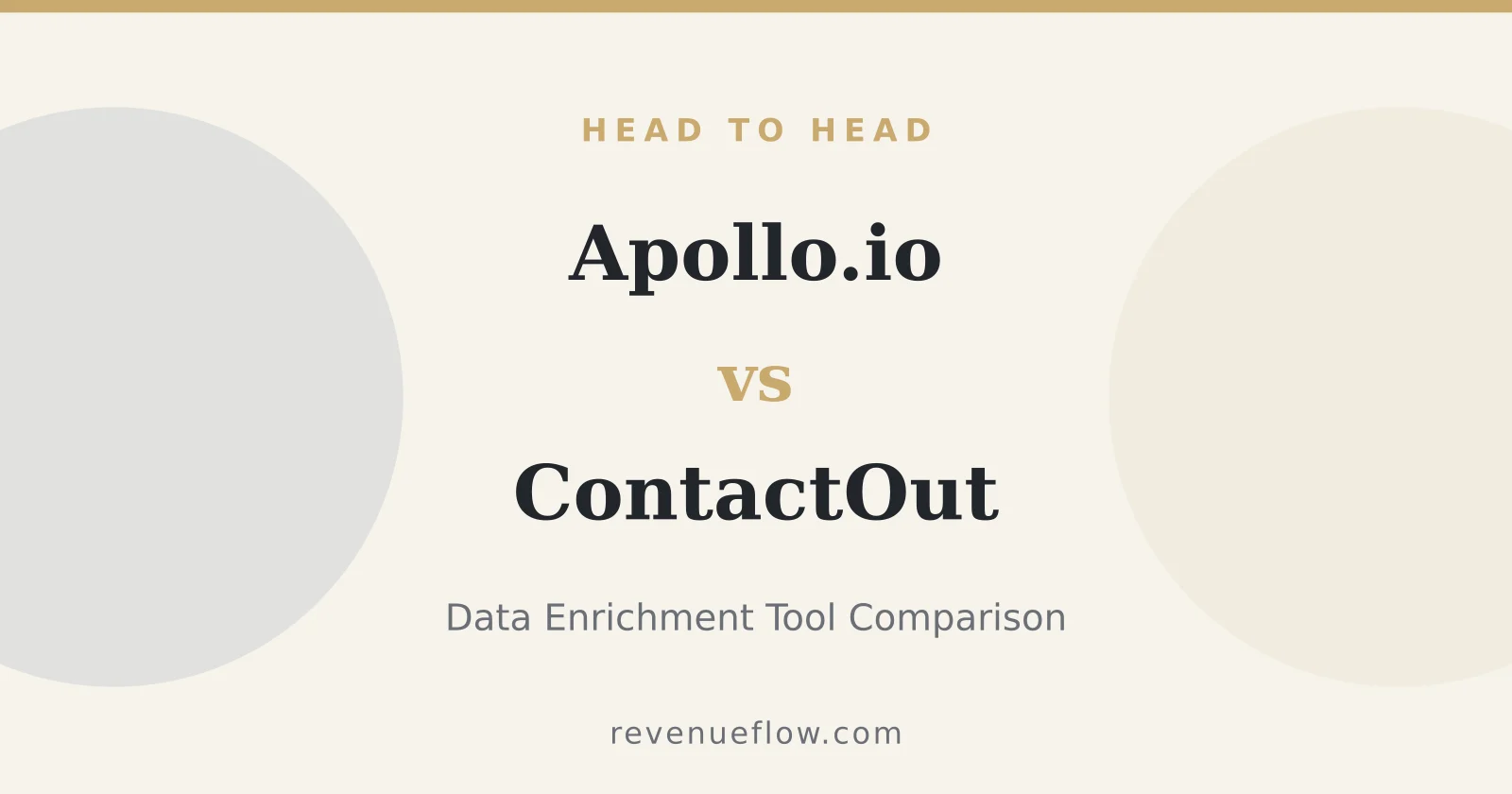 Branded cover: Apollo.io vs ContactOut: Data Enrichment Tool Comparison