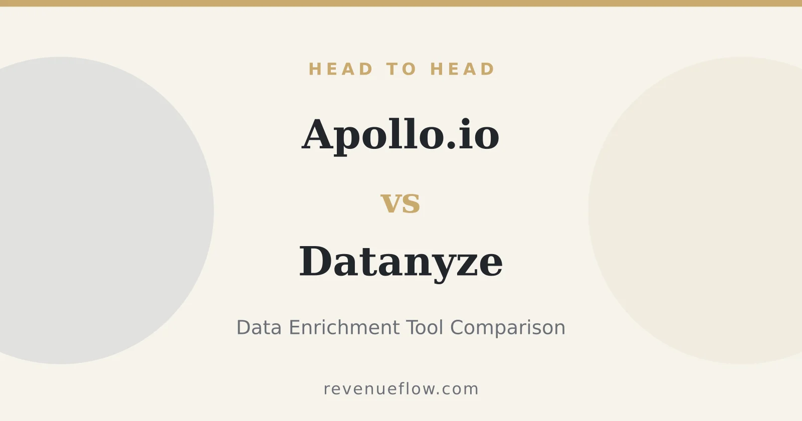 Branded cover: Apollo.io vs Datanyze: Data Enrichment Tool Comparison