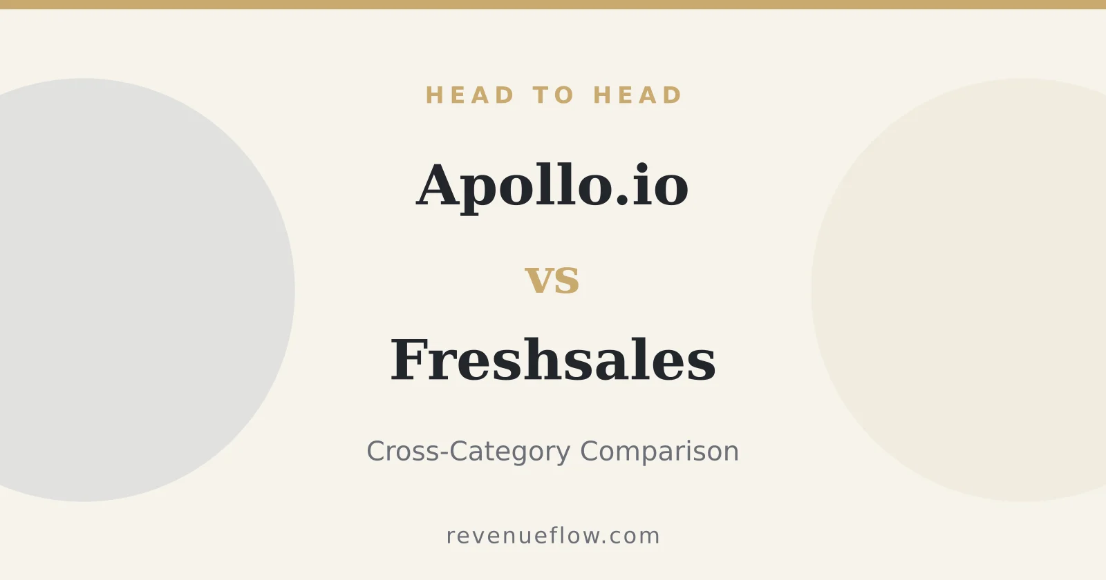 Branded cover: Apollo.io vs Freshsales: Cross-Category Comparison