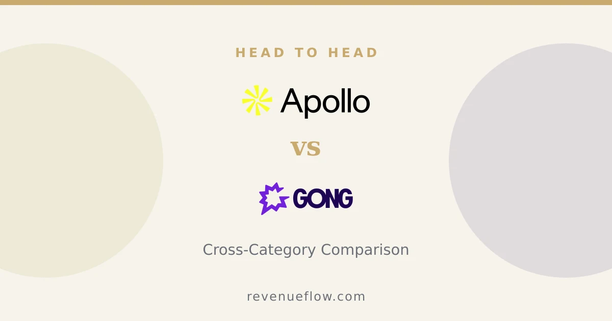 Branded cover: Apollo.io vs Gong: Cross-Category Comparison