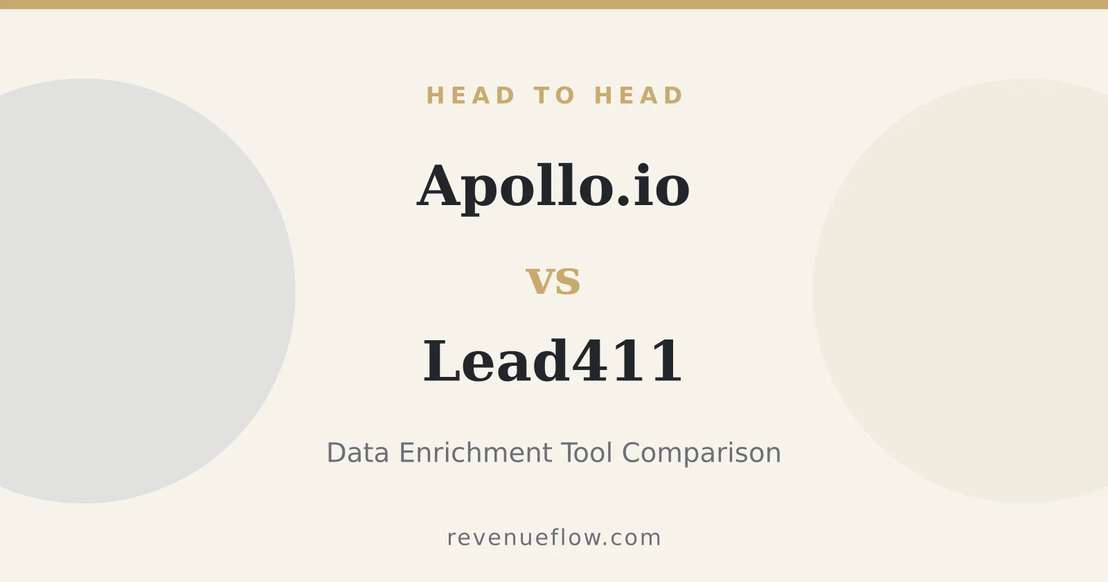 Branded cover: Apollo.io vs Lead411: Data Enrichment Tool Comparison