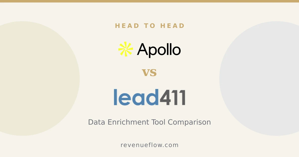 Branded cover: Apollo.io vs Lead411: Data Enrichment Tool Comparison