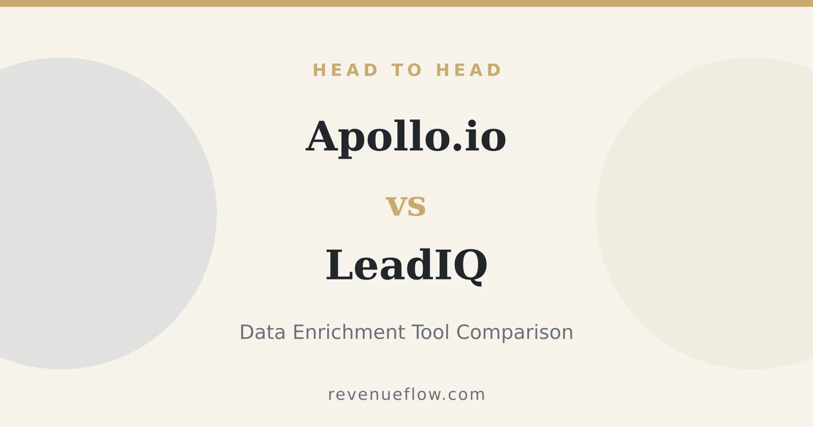 Branded cover: Apollo.io vs LeadIQ: Data Enrichment Tool Comparison