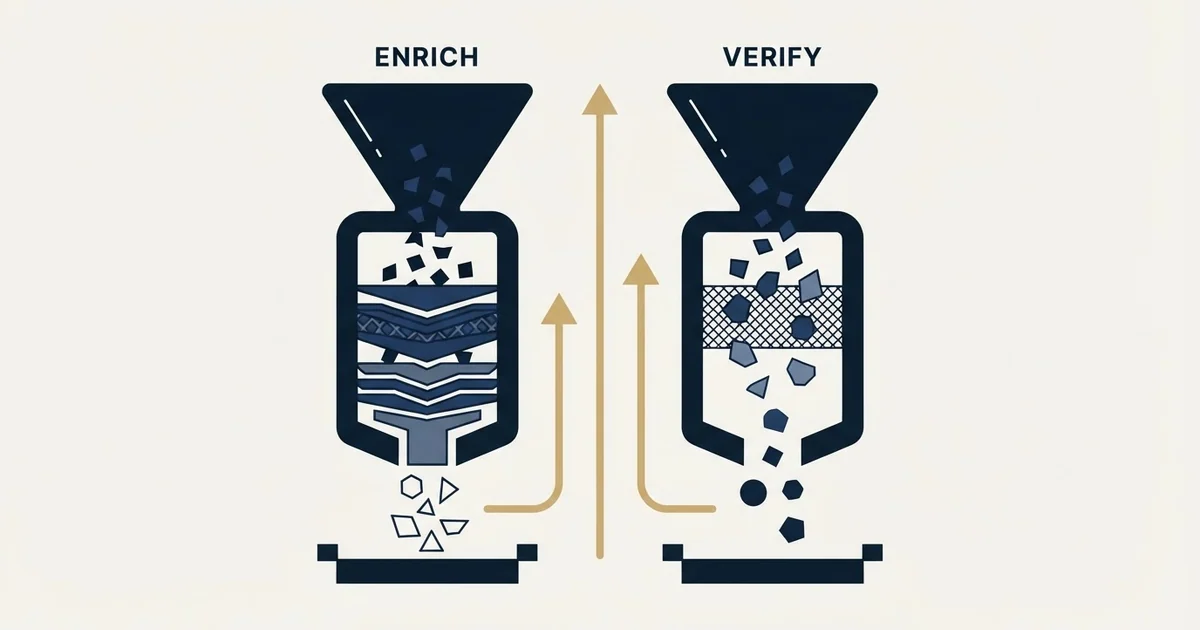 Editorial illustration for Apollo.io vs MailerCheck